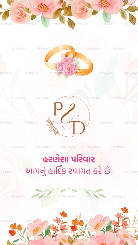 Floral wedding ring design with soft pastels