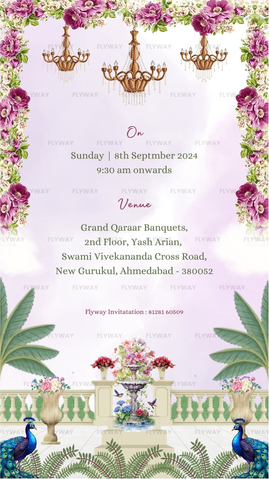 Event details for Aarya and Darsh's engagement ceremony