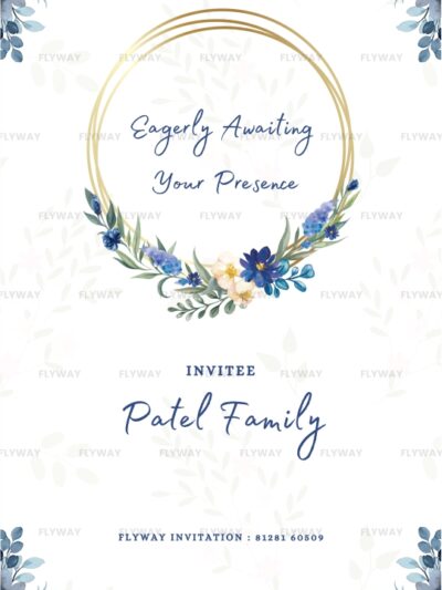 Invitation for Aarya and Darsh's engagement with family name