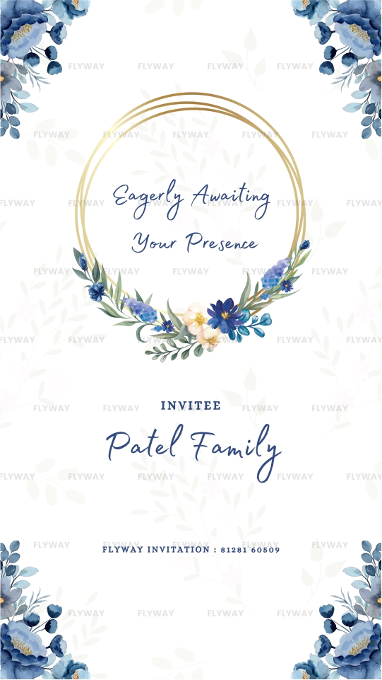 Invitation for Aarya and Darsh's engagement with family name