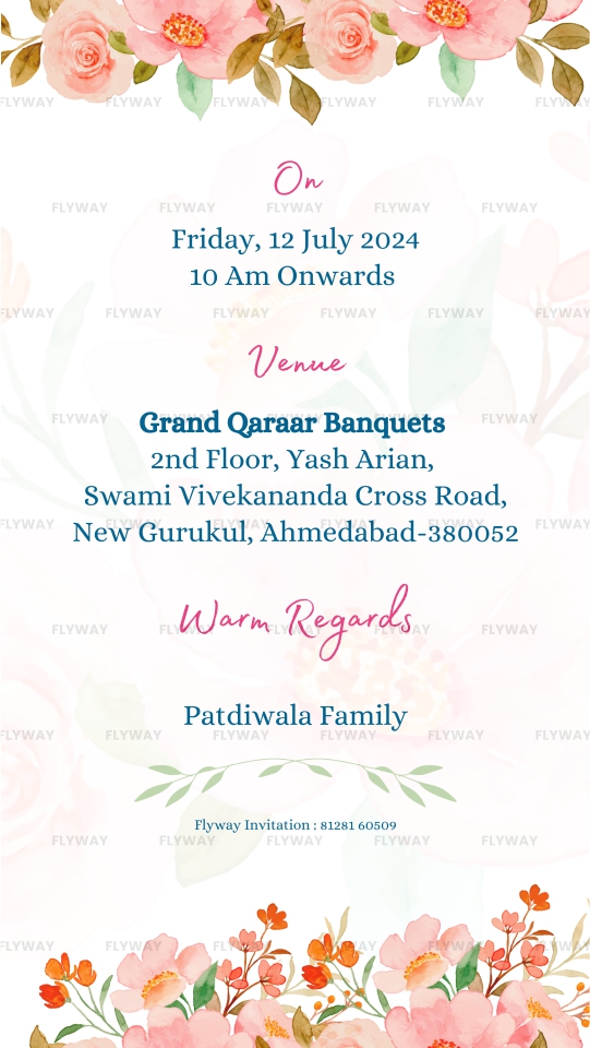 Event details with date and venue information