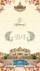 Royal Monogram and Palace Save the Date Intro Slide