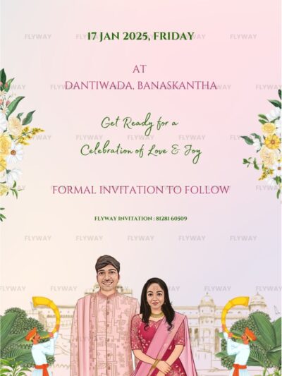 Wedding Date and Venue Save the Date Details