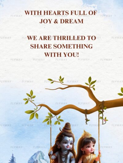 Joyful baby shower swing announcement