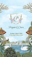Royal wedding invitation front cover design