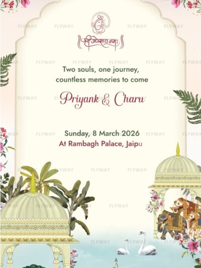 Indian Traditional Wedding Invitation Cover Page