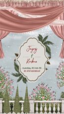 Wedding invitation video with names and wedding date