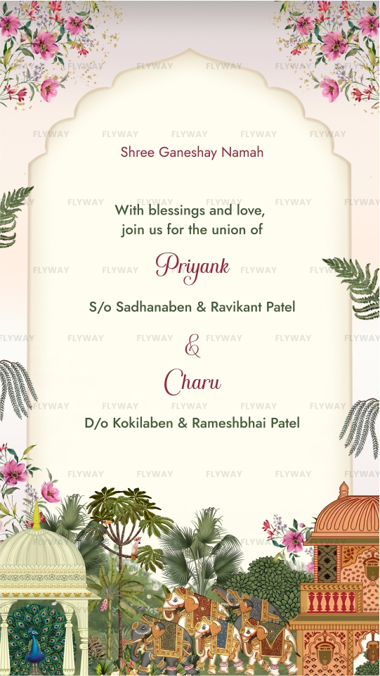 Indian Wedding Couple Invitation Slide