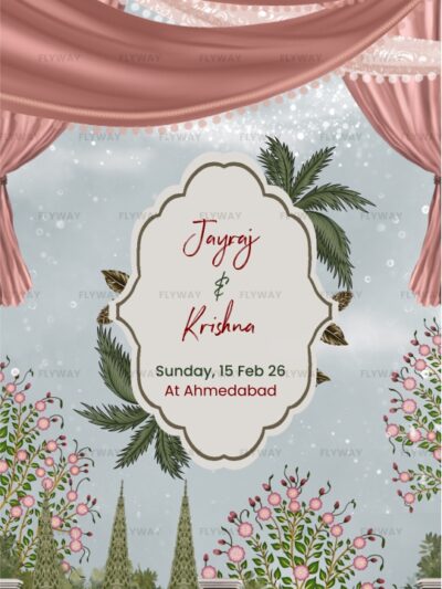 Wedding invitation video with names and wedding date