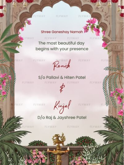 Bride and groom family introduction slide