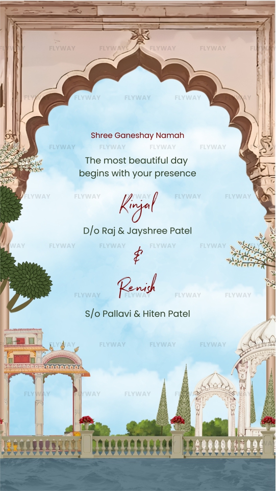 Couple and family introduction wedding invite slide