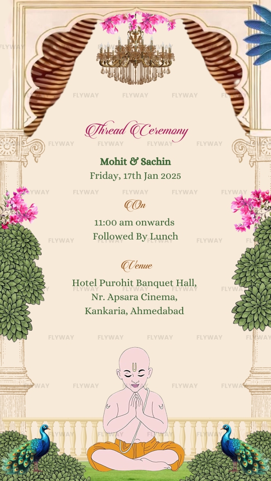 Wedding Ceremony Schedule Gujarati Wedding Card