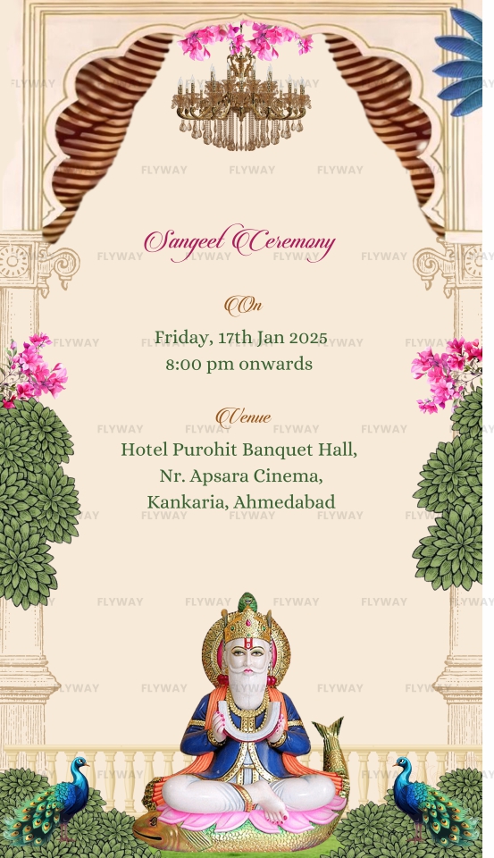 Hindu Wedding Day Program with Venue Details