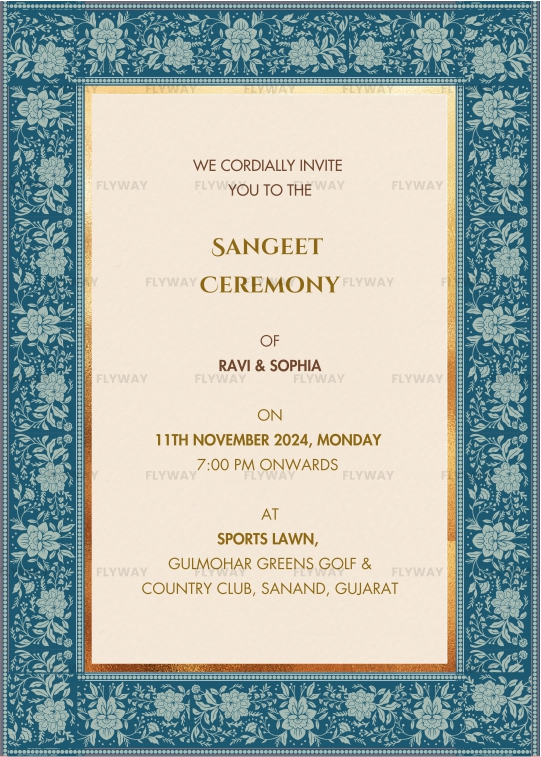 Sangeet Ceremony Invitation Design