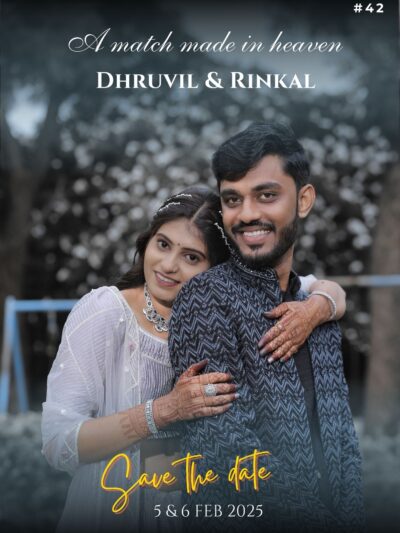 Engagement photo with a couple smiling.