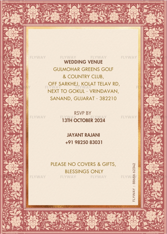Wedding Venue & RSVP Invitation Page