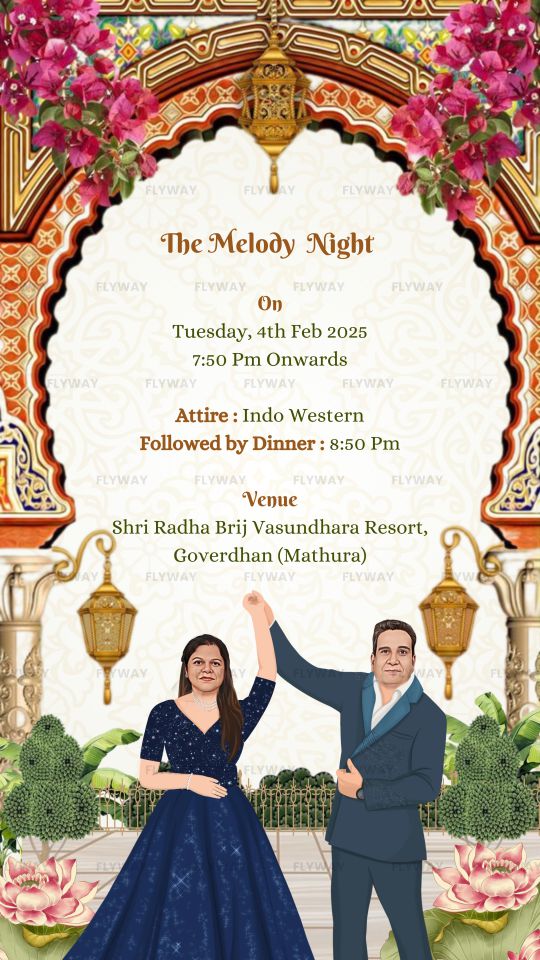 Musical night celebration with a modern Indo-western twist