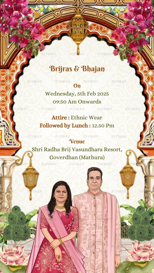 Devotional Bhajan and traditional celebration card design