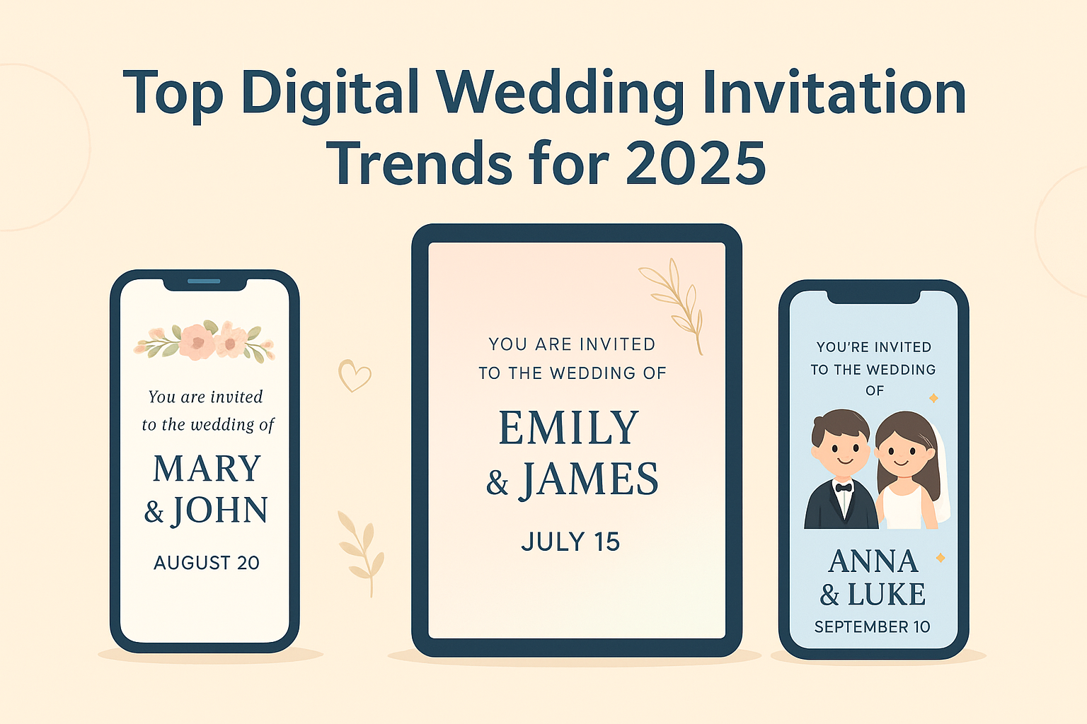 Top digital wedding invitation trends for 2025