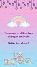Gender reveal celebration announcement