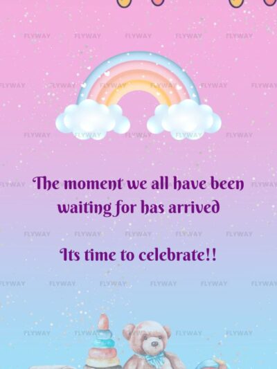 Gender reveal celebration announcement