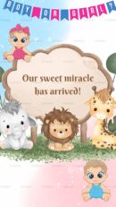 Gender reveal with animals and a sweet miracle announcement.