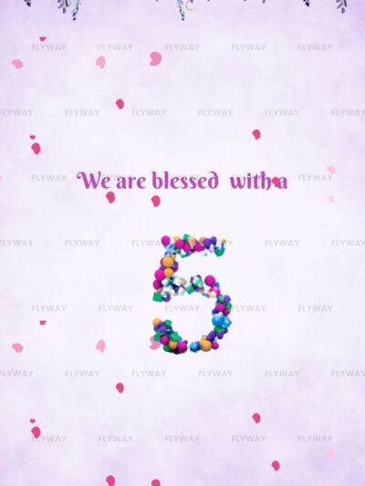 Gender reveal with baby announcement "It's a boy"