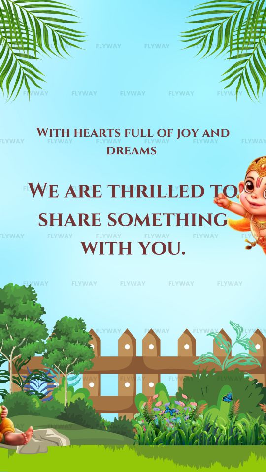 Announcement of joy and excitement for the baby’s arrival.