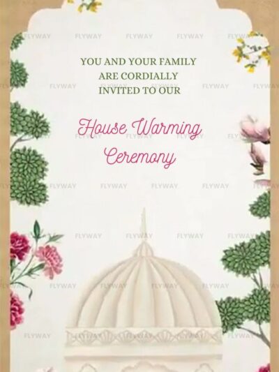 Housewarming ceremony invitation