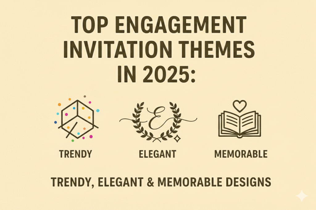 Elegant wedding or engagement invitation suite featuring a close-up of a modern, floral paper invitation with a ribbon and a matching digital e-invite displayed on a tablet, with a soft, warm background of string lights and a cup of tea.