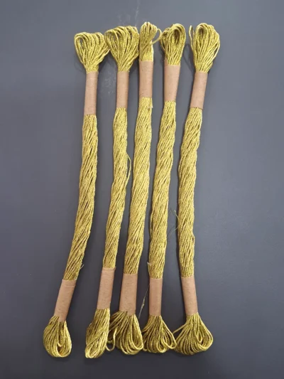 Gold thread string for passport wedding invitation tying