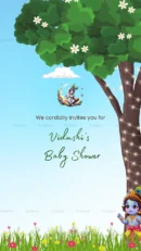 Krishna-themed Baby Shower Invitation for Vidushi