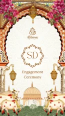 Engagement ceremony design with Ganesha and traditional decor