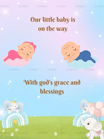 Big sister announcement with floral and elephant theme