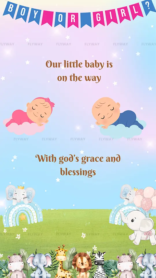 Big sister announcement with floral and elephant theme