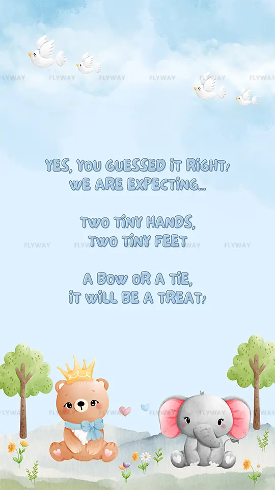 We're expecting baby announcement card