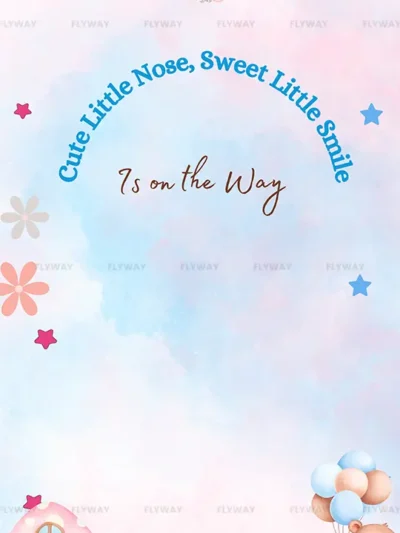 Floral baby shower invitation for parents-to-be Manda & Mayur