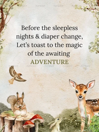 baby shower toast diaper adventure quote
