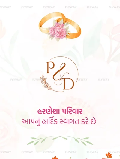 Floral wedding ring design with soft pastels