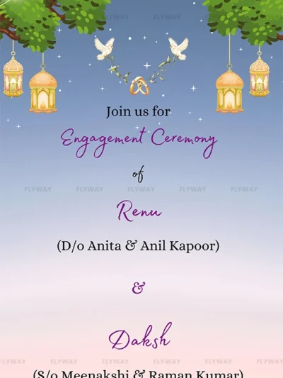 Engagement Ceremony details for Renu and Daksh
