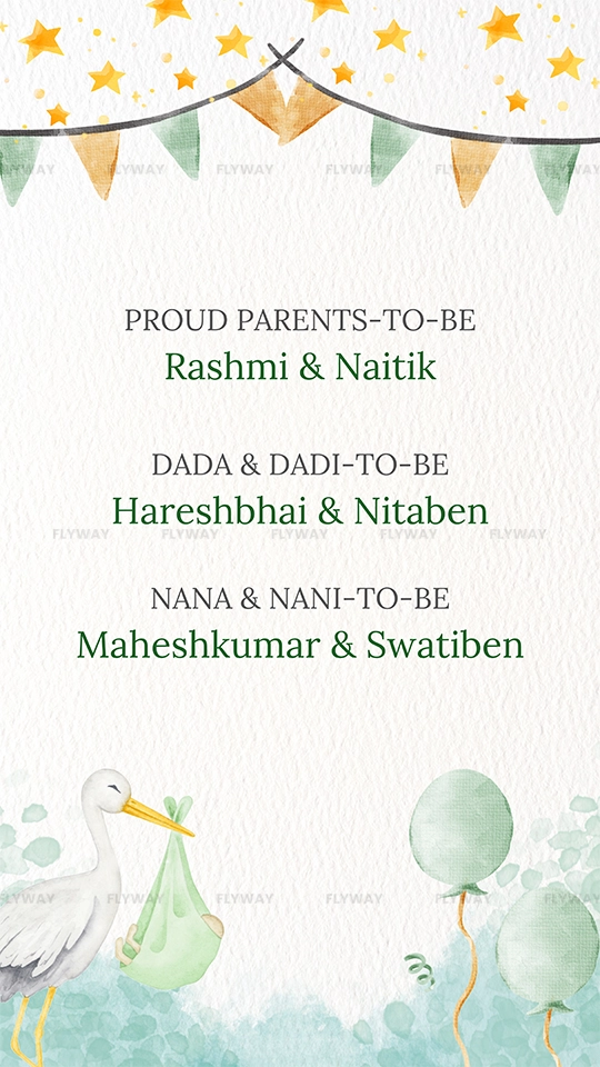 Family Members Announcement for Rashmi’s Baby Shower