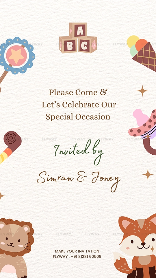 Baby shower invitation RSVP details