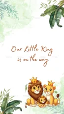 Our little king baby shower invitation card