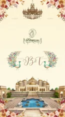 Royal Monogram and Palace Save the Date Intro Slide