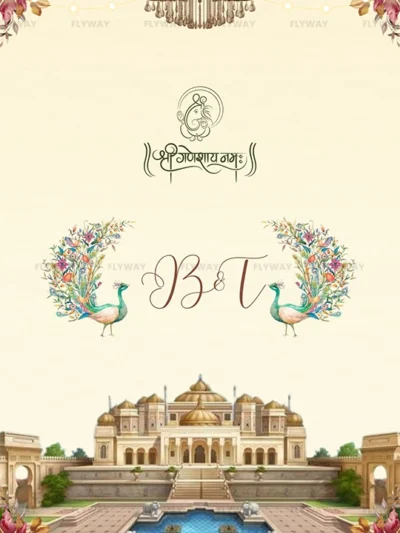 Royal Monogram and Palace Save the Date Intro Slide