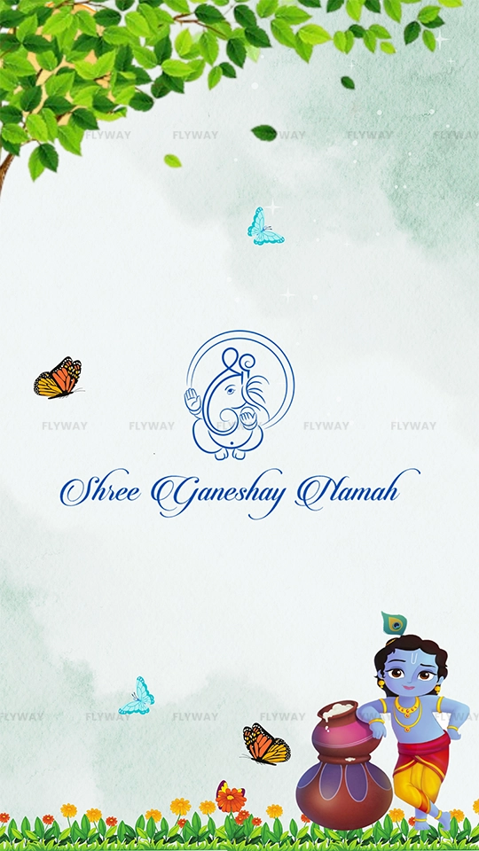 Shree Ganeshay Namah baby shower invitation