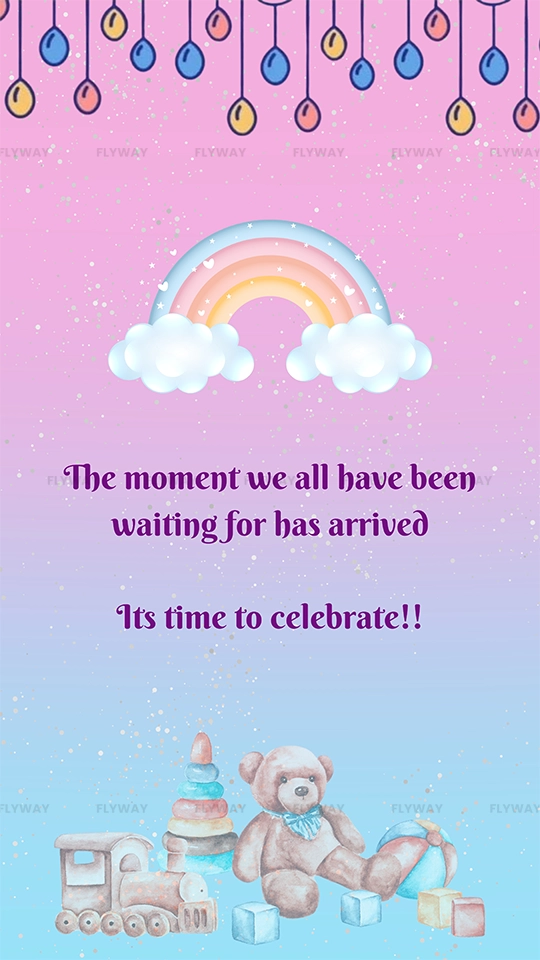 Gender reveal celebration announcement