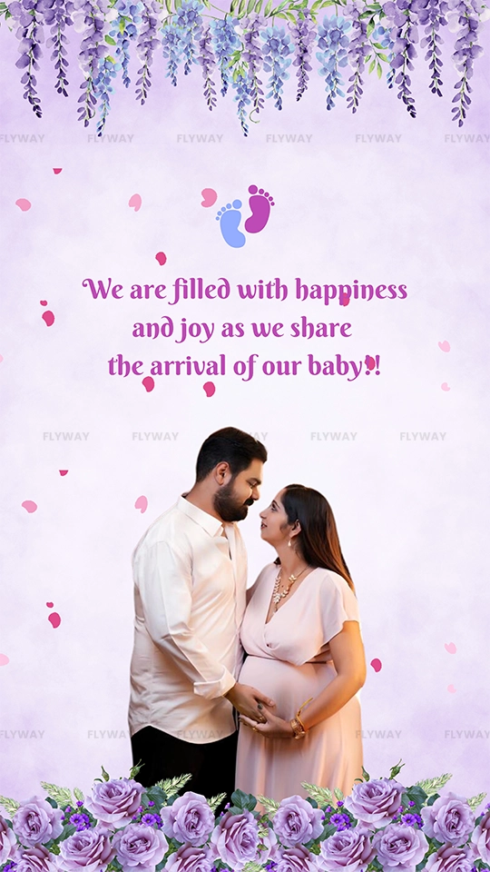 Gender reveal with joyful baby announcement