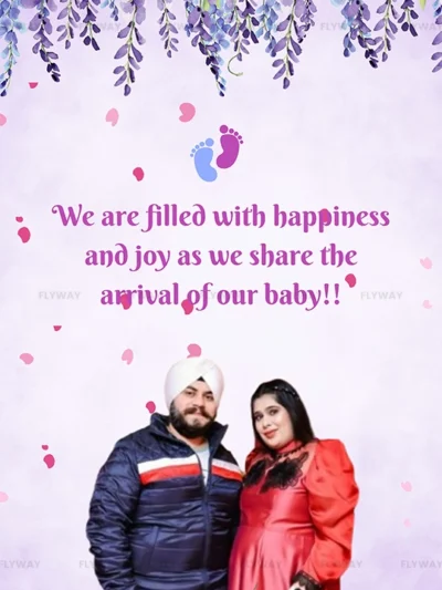 Baby Announcement Joy with Couple