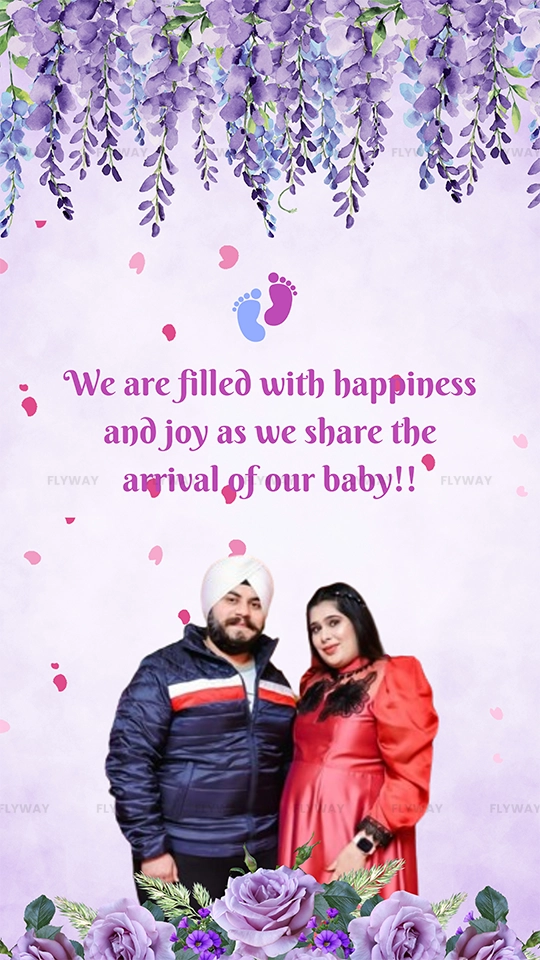 Baby Announcement Joy with Couple